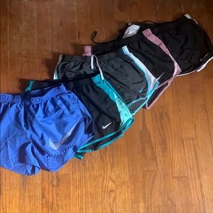 Lot of 5 Nike workout shorts xs s